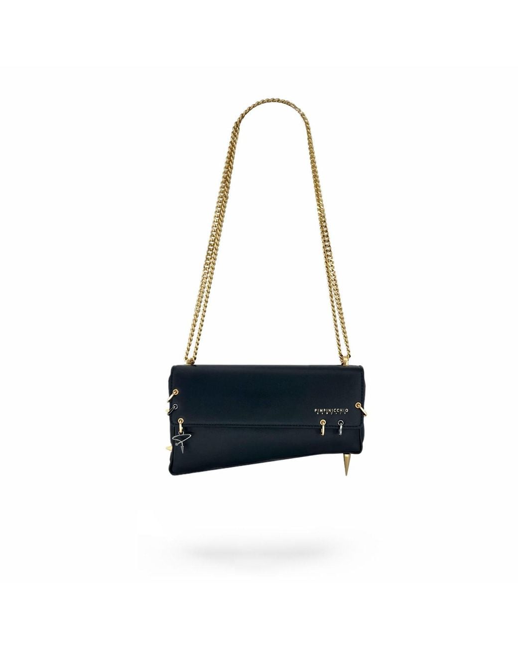 Pimpinicchio New York Blue Asymmetrical Chain Bag