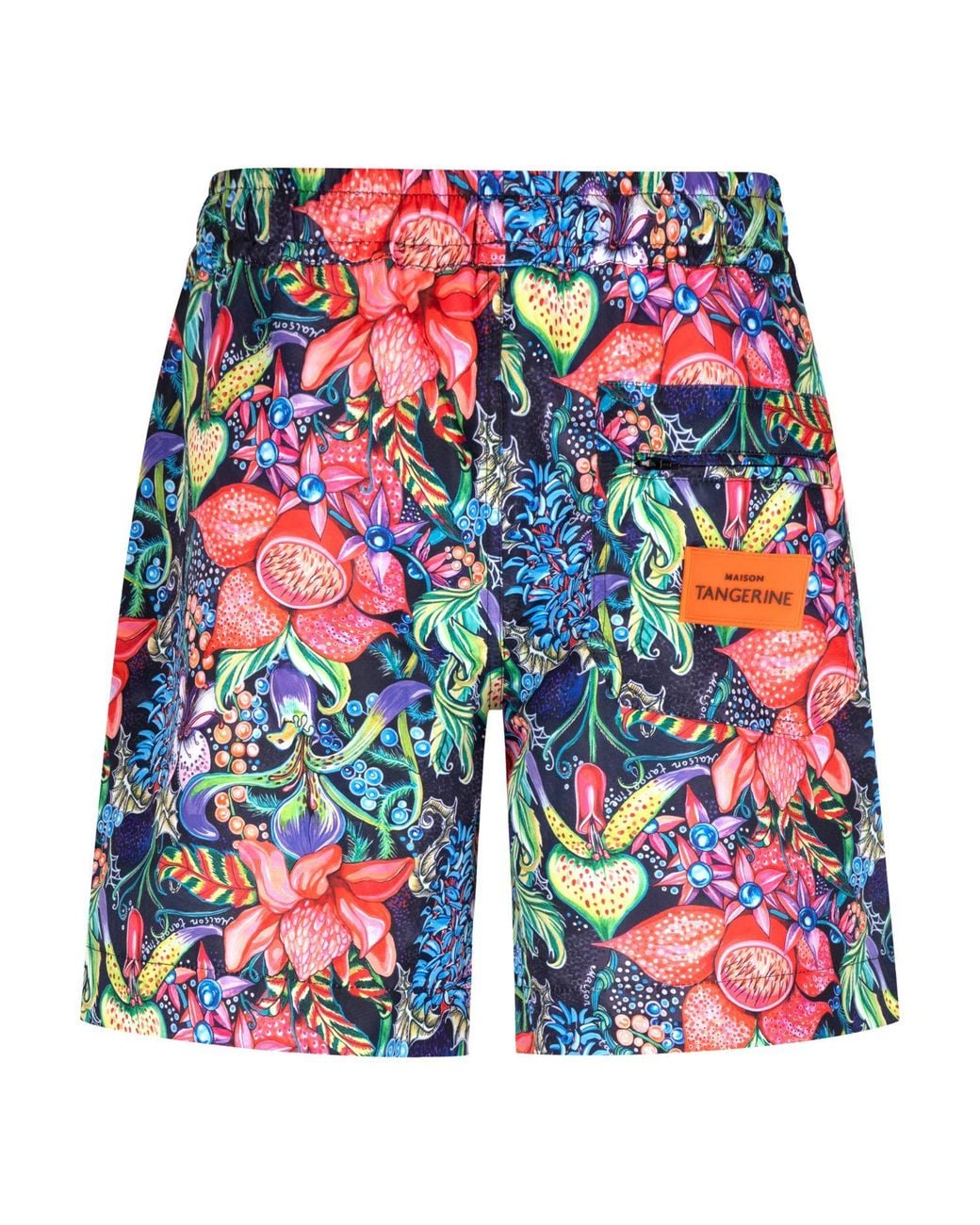 Maison Tangerine Blue Bohemian Garden Swim Shorts for men