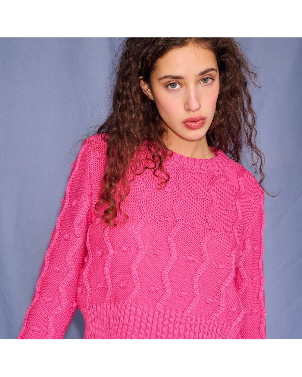 Gigi Knitwear Pink Bubble Sweater