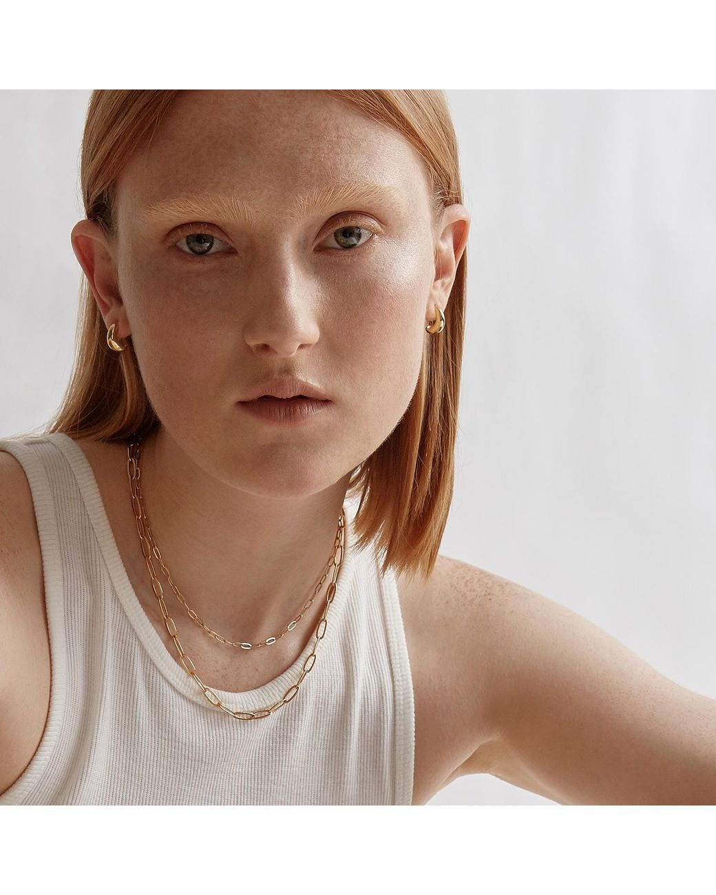 Biko Jewellery Metallic Fine Chainlink Collar