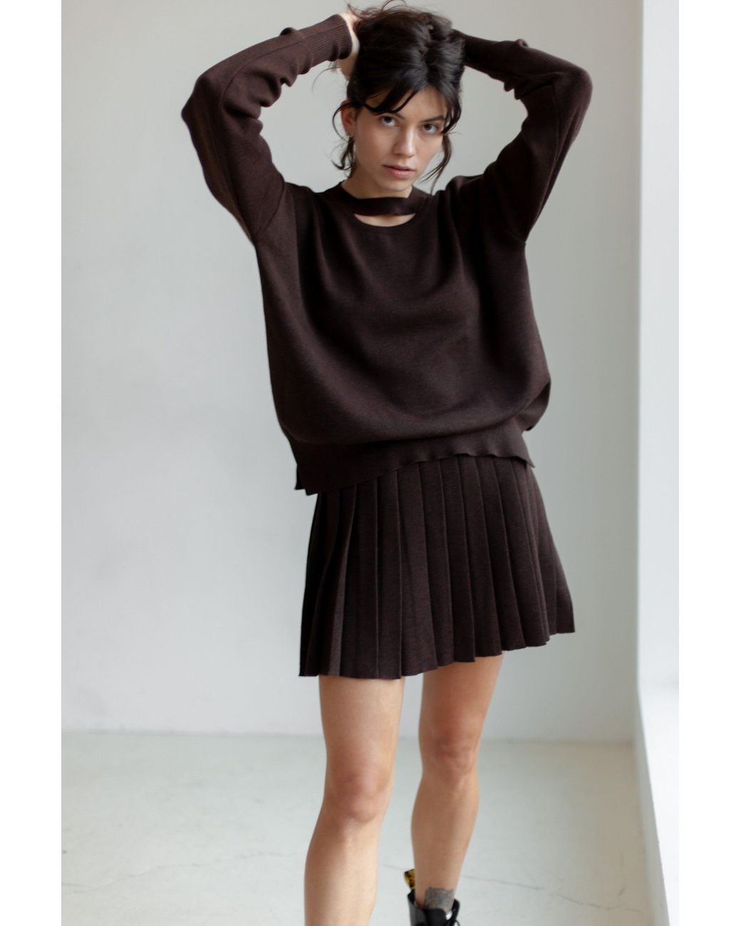 SALANIDA Brown Rotondo 100% Merino Jumper Chocolate *Limited Edition