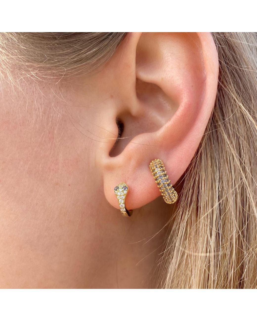 Native Gem Metallic Snake Charmer Huggie