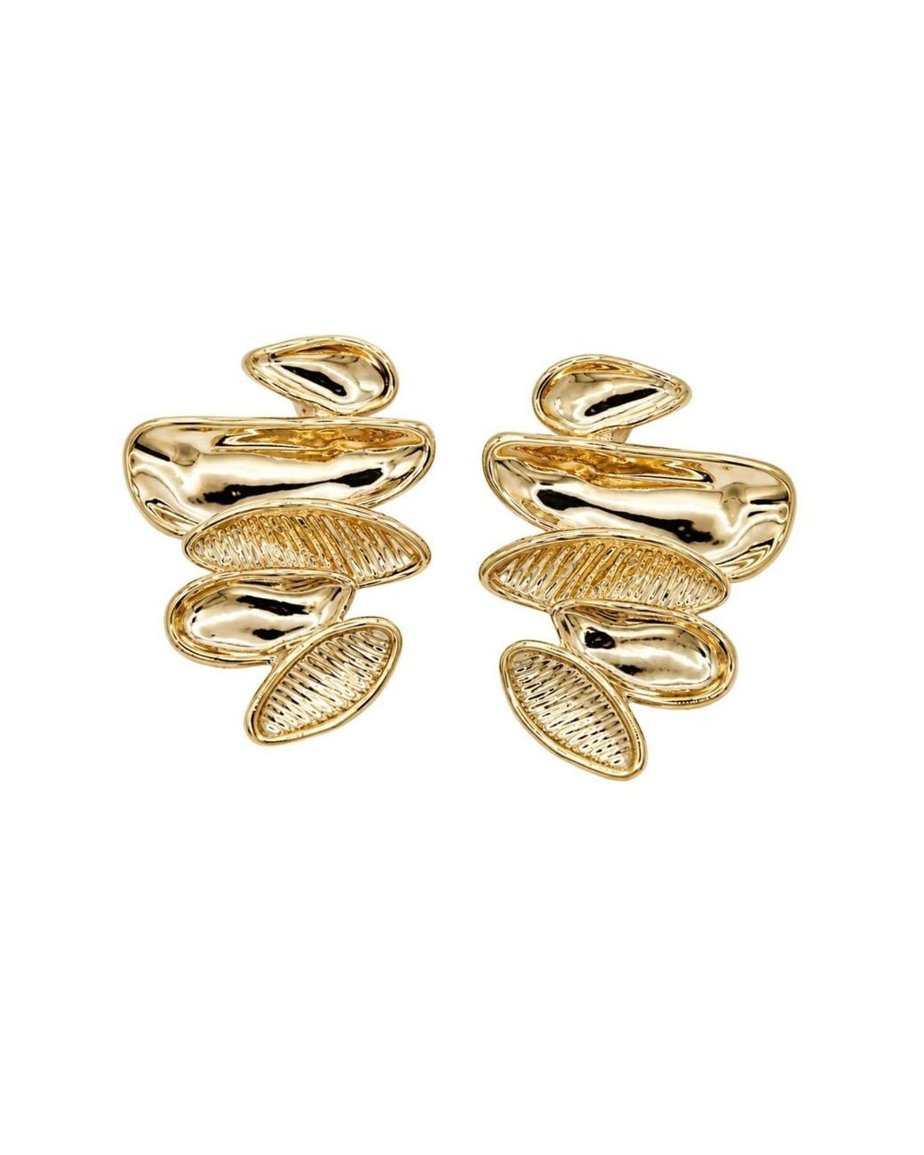 Uchi and Soto Metallic Kin Sculptural Earrings