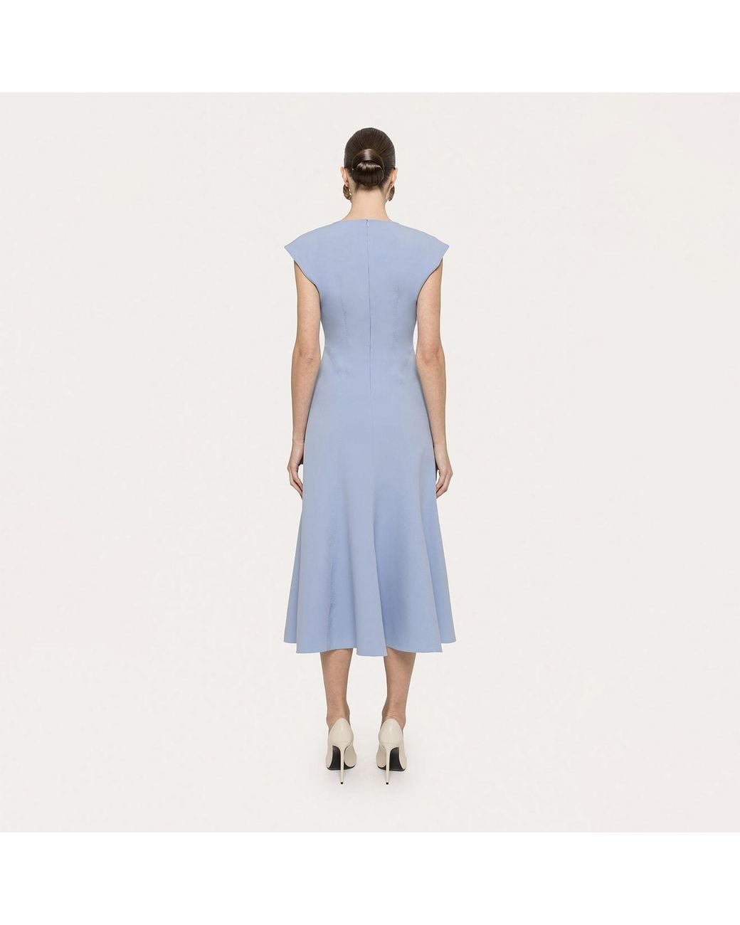 Nissa Blue A-Line Midi Dress Baby