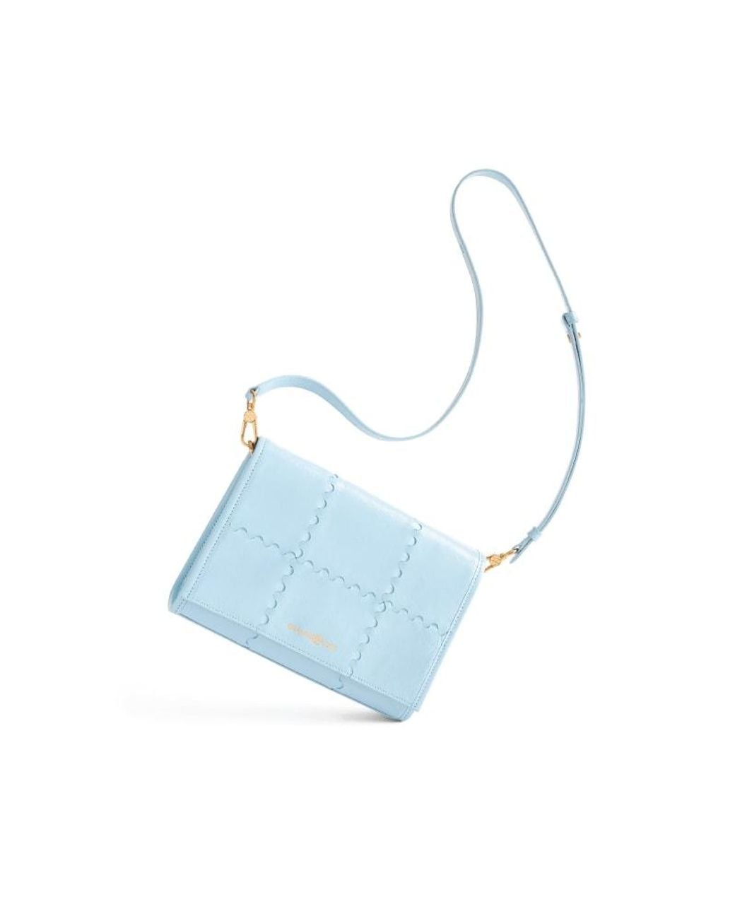 Orange Cube Blue Mosaic Crossbody Bag