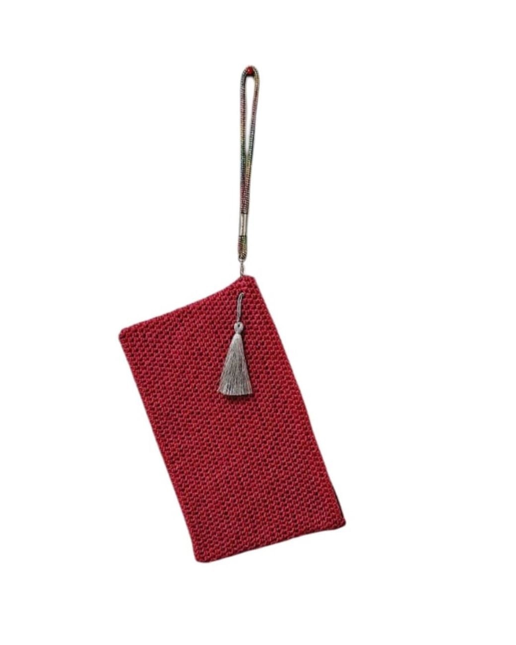 Springmoonatelier Red Handmade Clutch Bag – Elegant And Chic