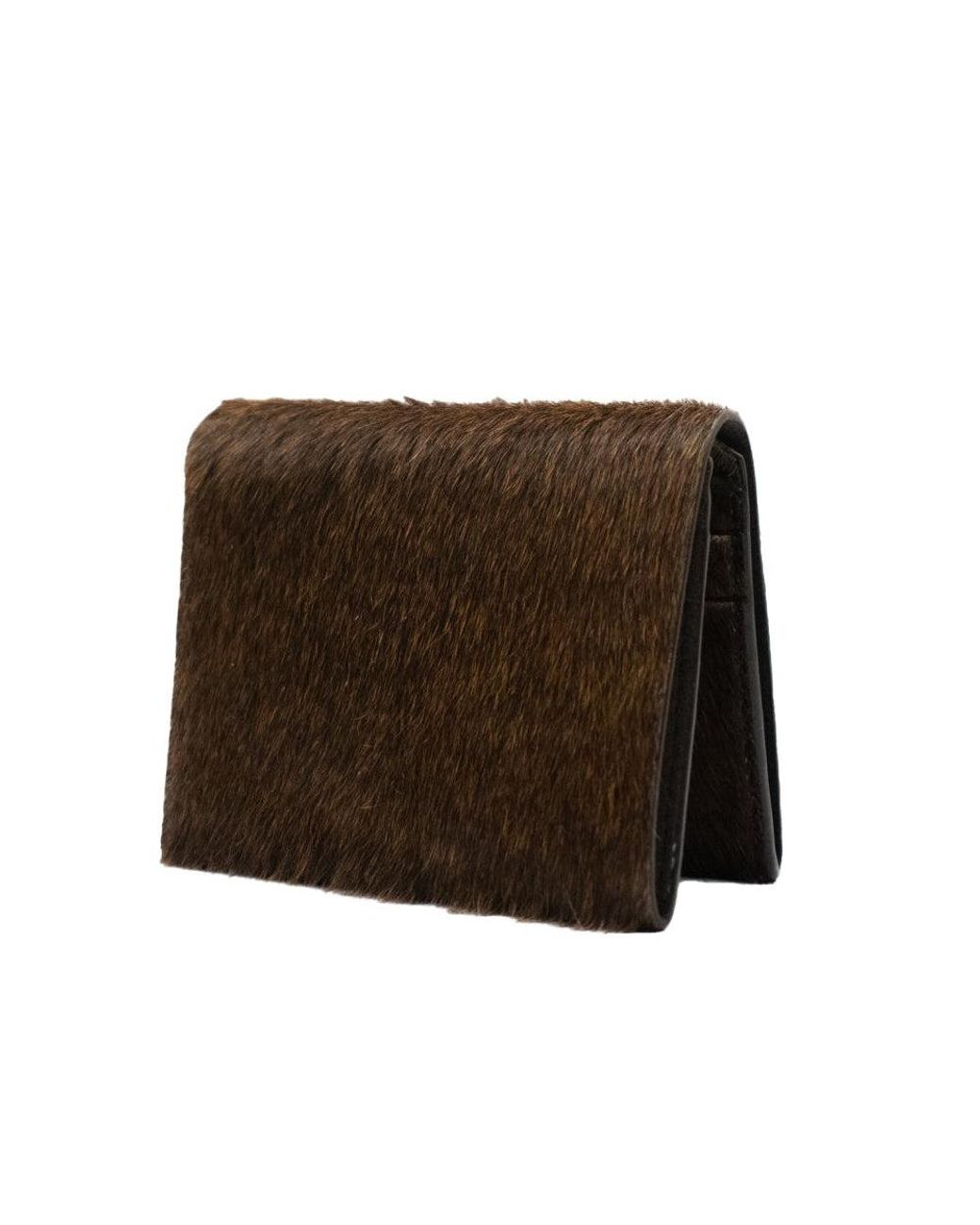 godi. Brown Handmade Cow Hair-On-Hide Bifold Wallet – Minimal Leather Wallet for men
