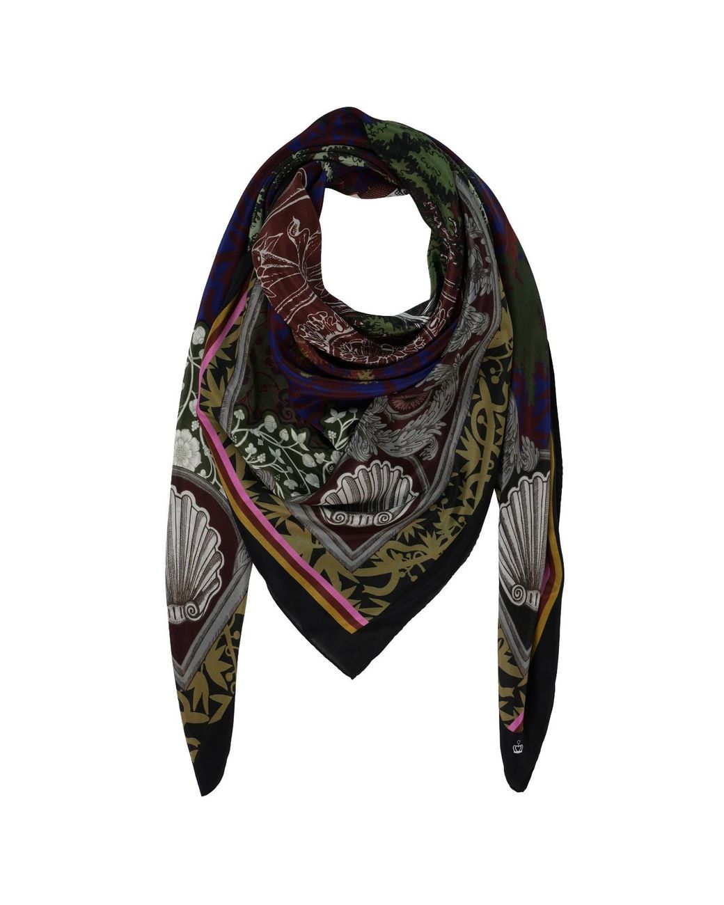 Kueen Green Silk Scarf