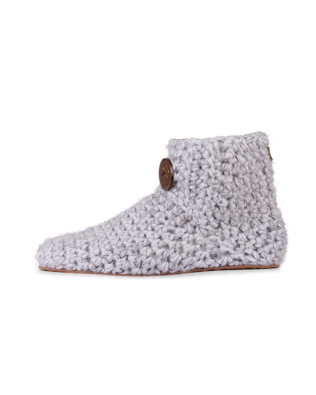 Kingdom of Wow Gray Barefoot Wool Boot Slippers For