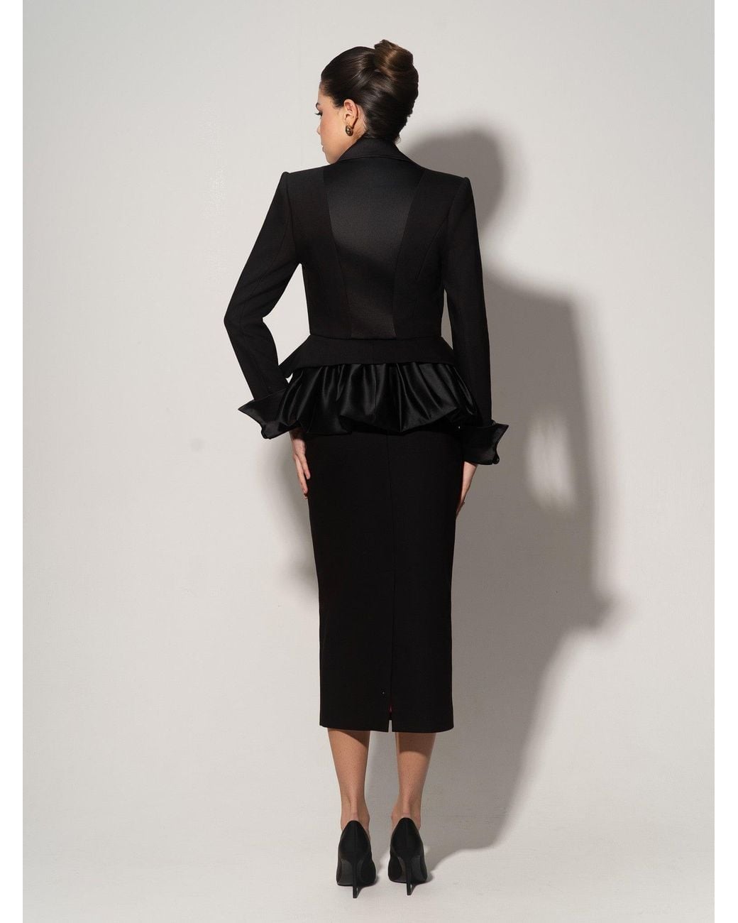 Tia Dorraine Black Deconstructed Tailored Blazer