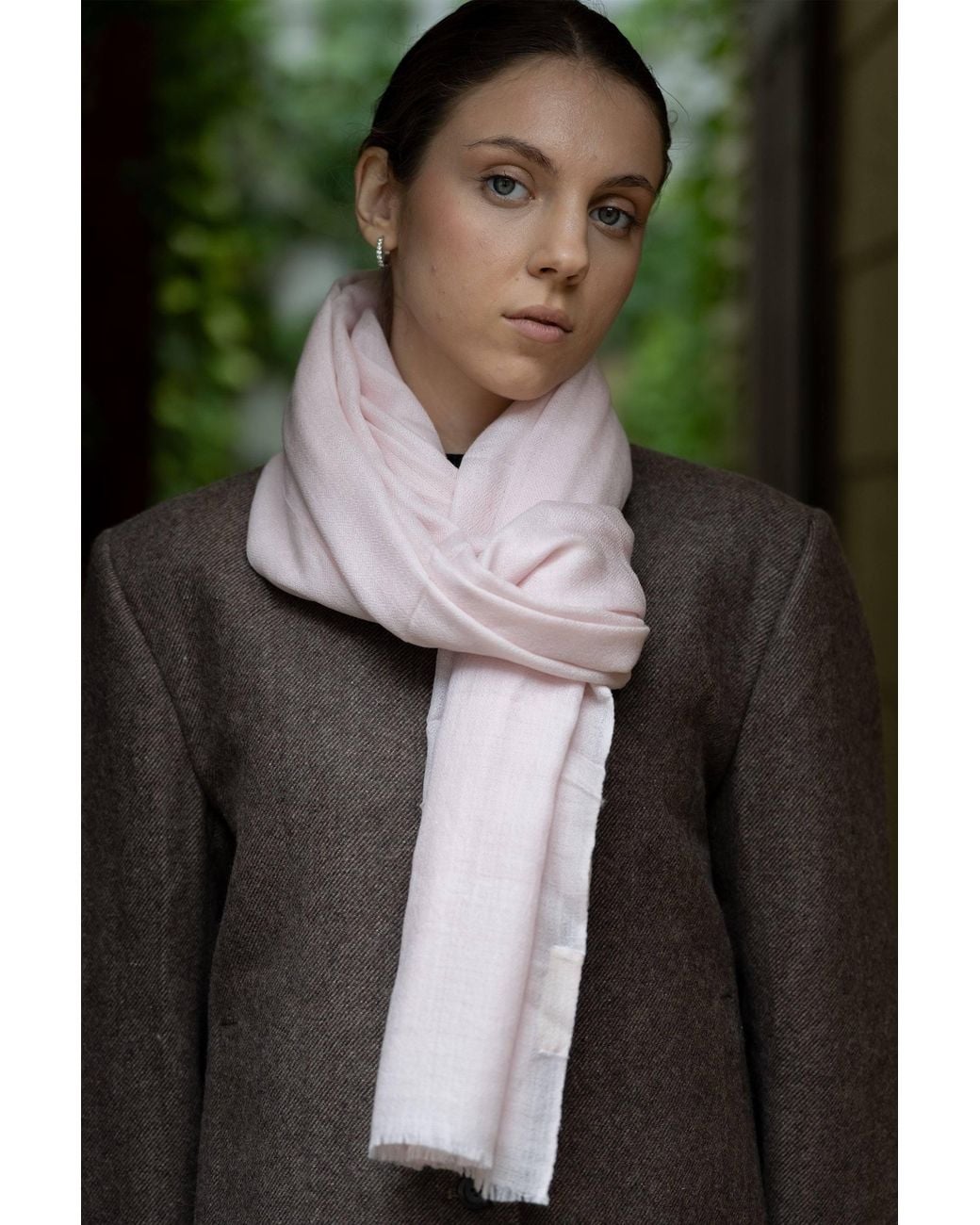 Stovaria Pink Pastel Cashmere Handwoven Scarf