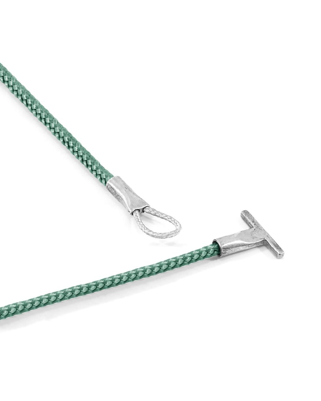 Anchor and Crew Blue Mint Cambridge & Rope Bracelet