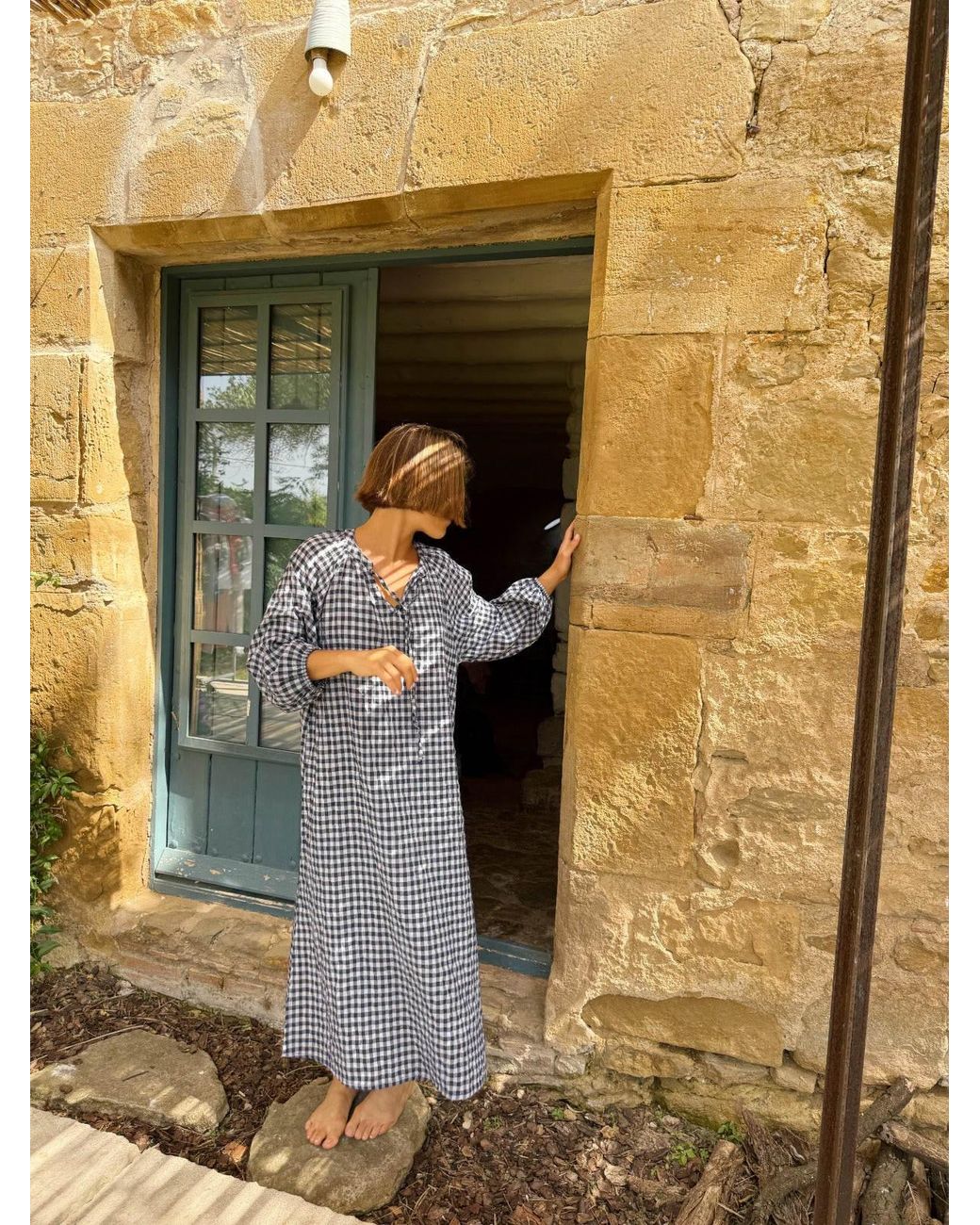 Mind Traveler Blue Matilde Gingham Dress