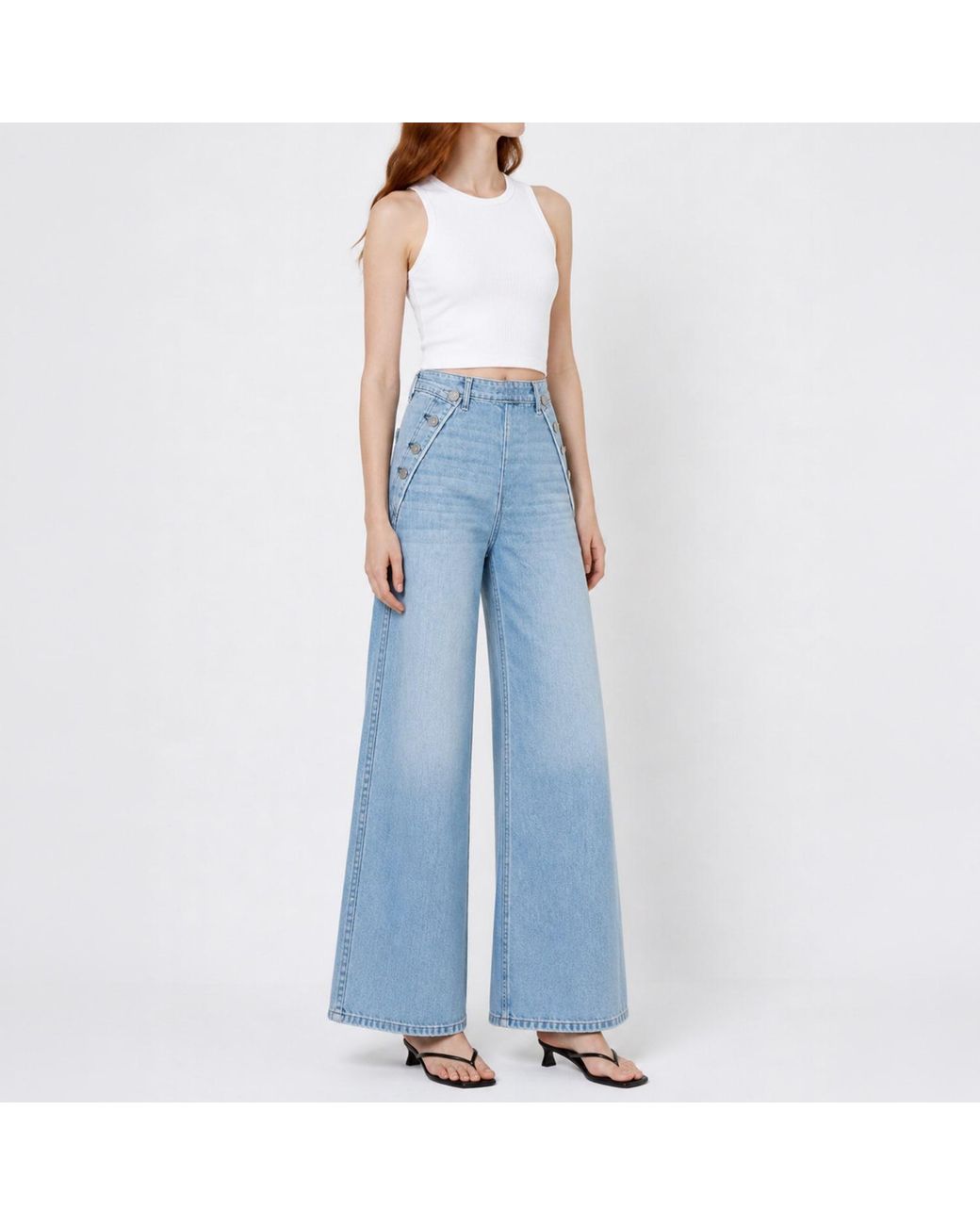 NOEND Blue Dina High Waisted Wide Leg Jeans