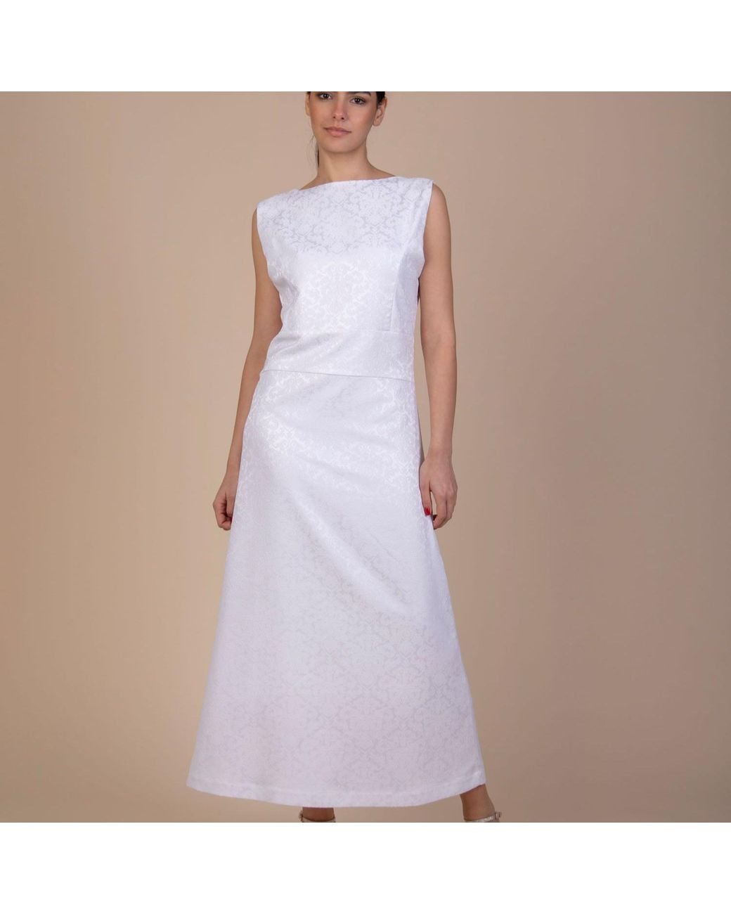 NUMBAT White Caroline Floral Jacquard Maxi Dress