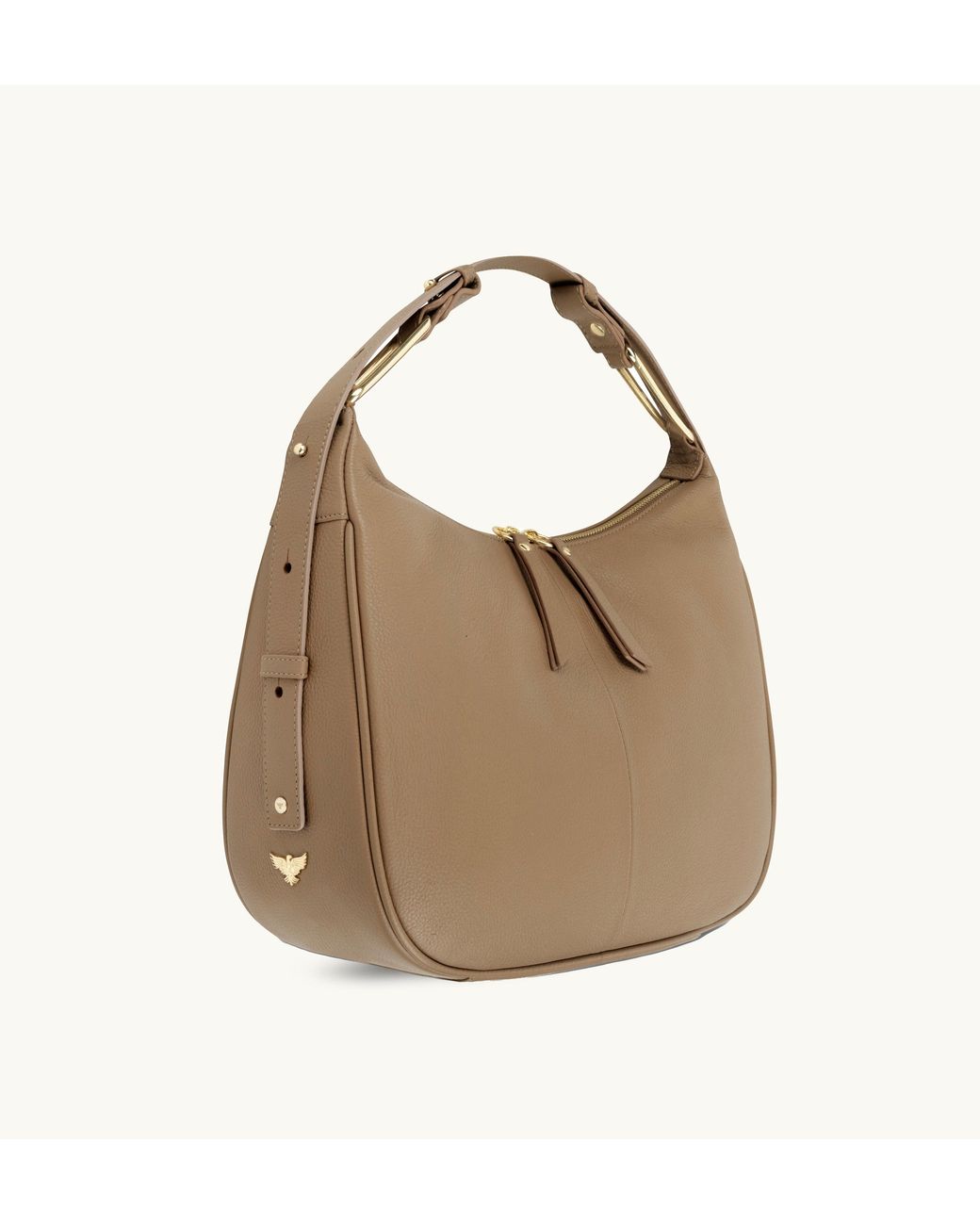 Apatchy London Brown Neutrals The Charlie Camel Leather Bag