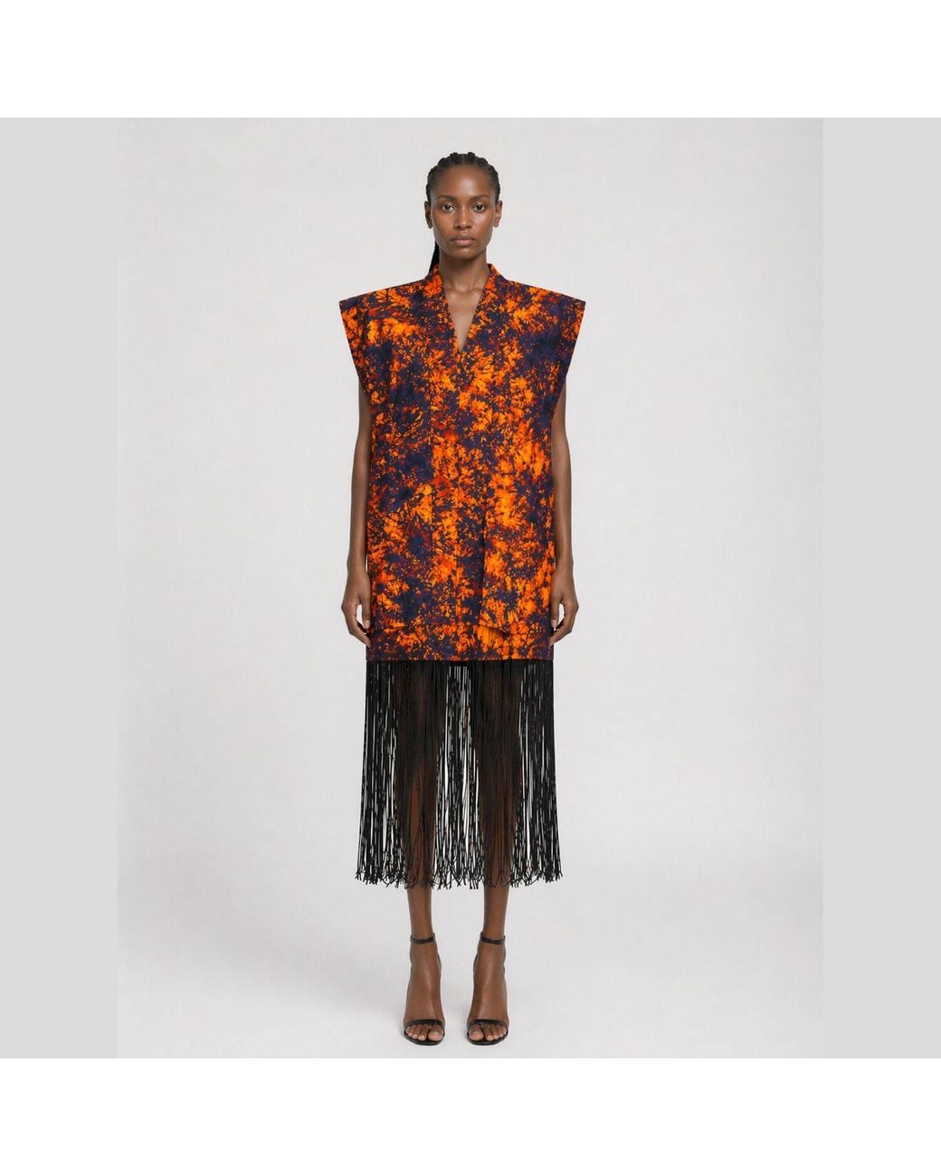 Chuks Collins Multicolor Ajah Kimono-Inspired Oversized Batik Maxi Dress