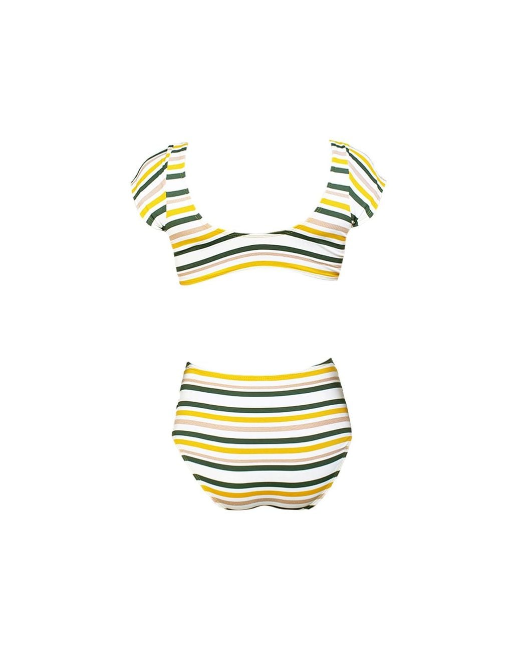 Aulala Paris Metallic Miss Curious Striped Bikini Set