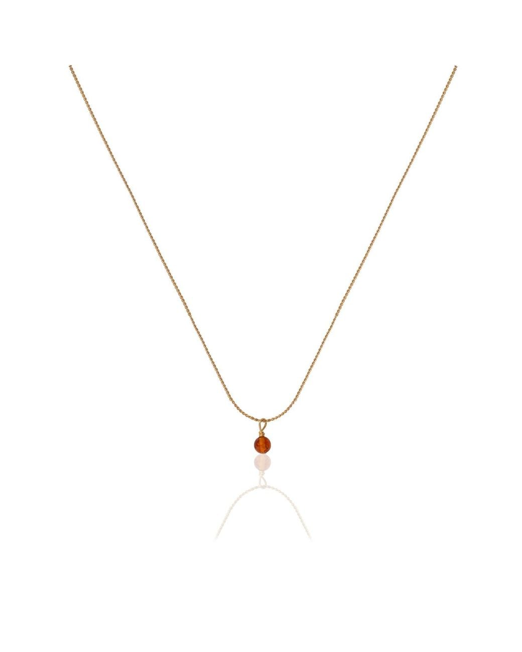 A Weathered Penny Metallic Amber Necklace