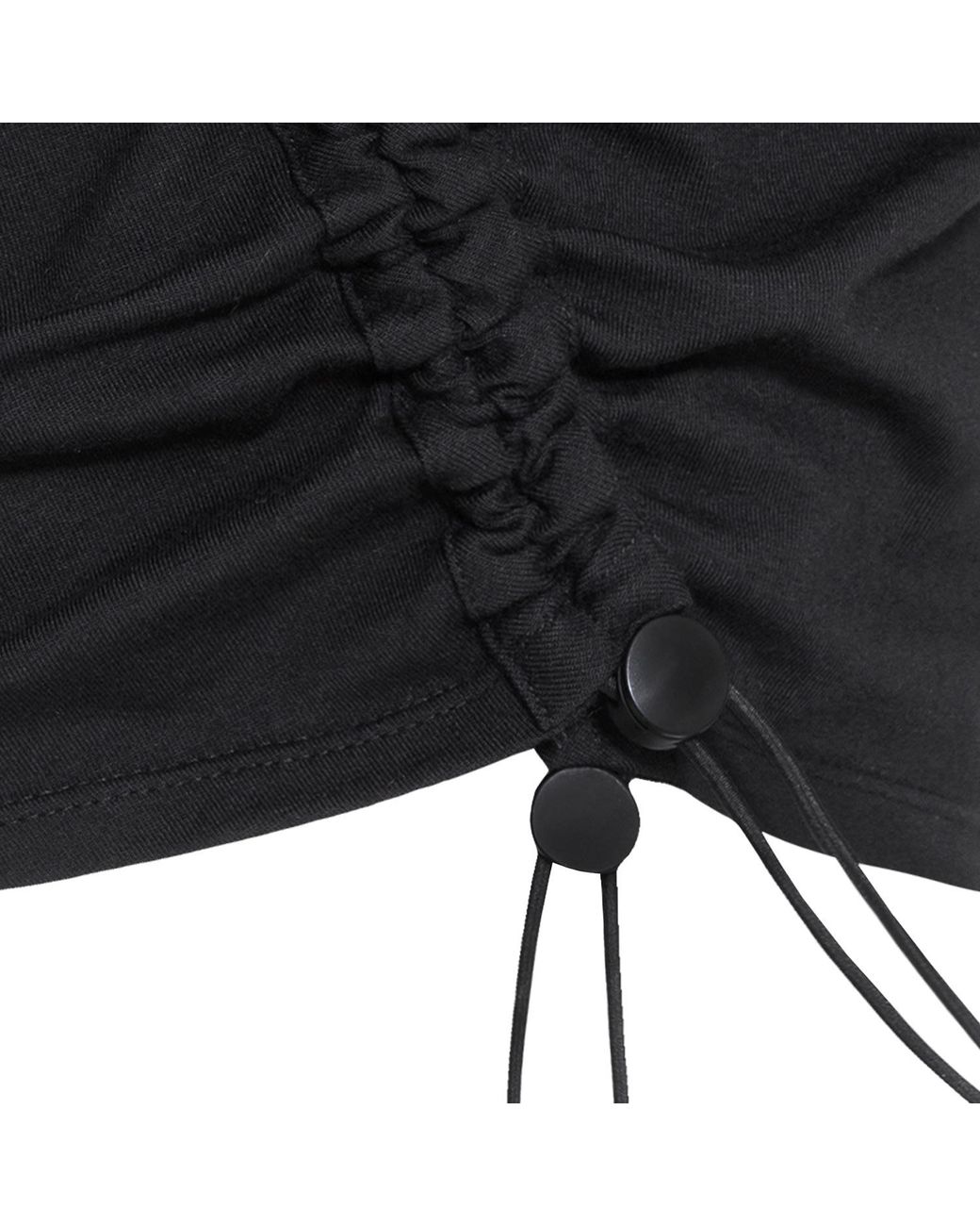 Audrey Vallens Black Spades 2 Gathered Seam Vest Cotton