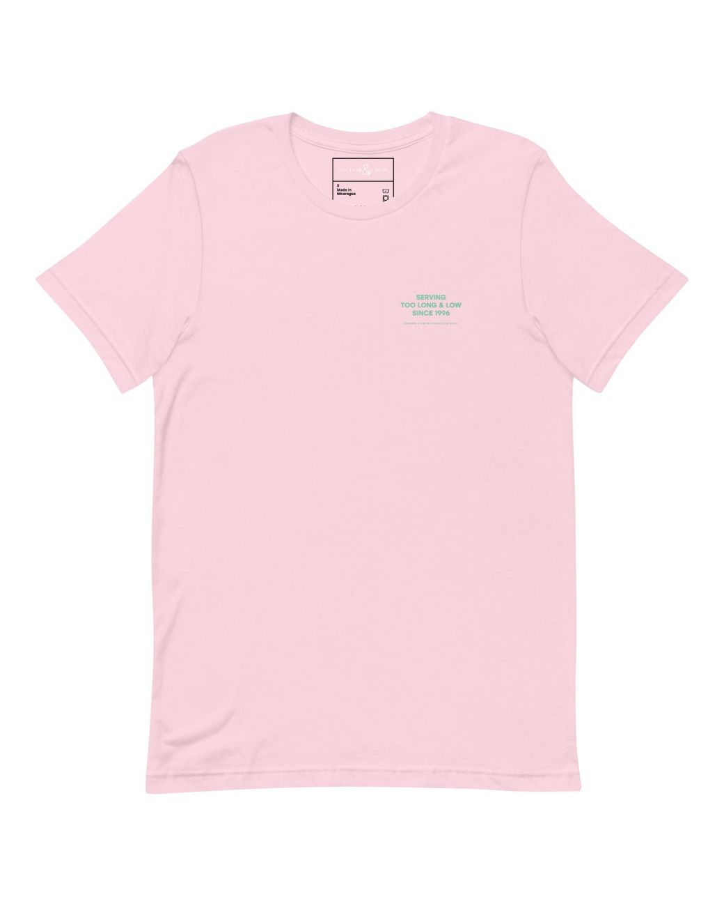 Anchor and Crew Pink Cotton Set Point Social Volleyball Club League Organic Cotton T-Shirt