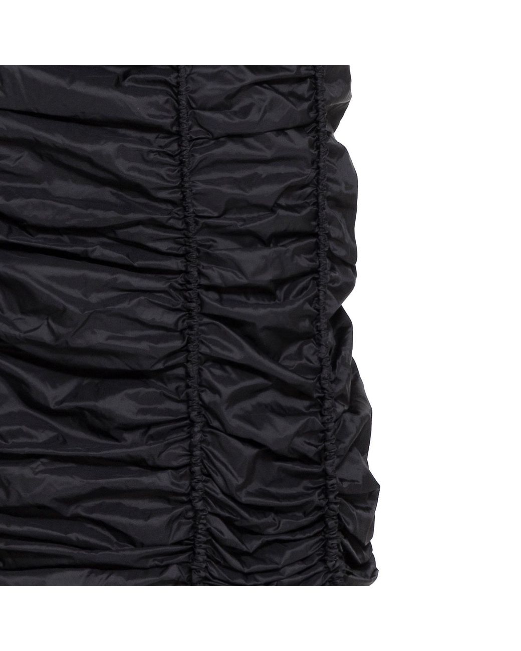 Audrey Vallens Black Spades 2 Gathered Seam Halter Dress