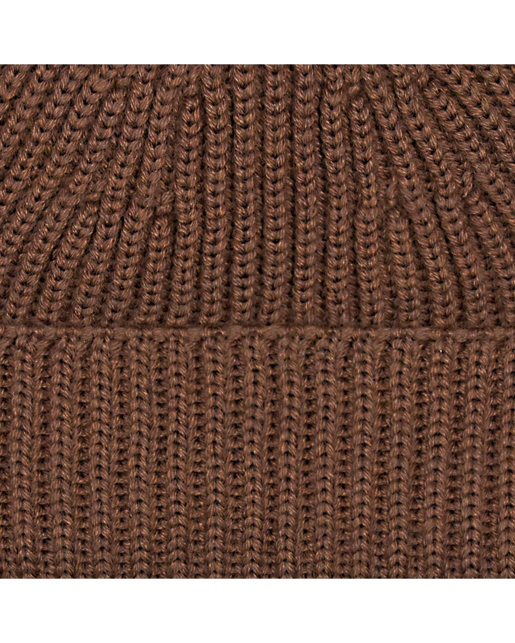 Paul James Knitwear Brown Heavyweight Extra Fine Merino Caster Fisherman Beanie for men