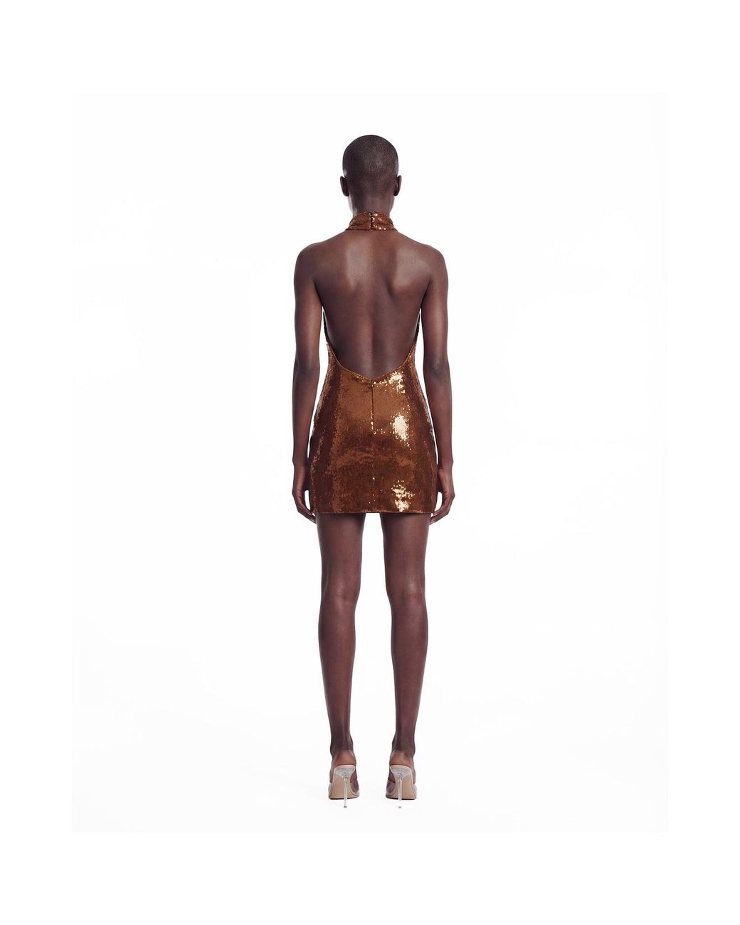 OSCARMORRIS Brown Icône Bronze Dress