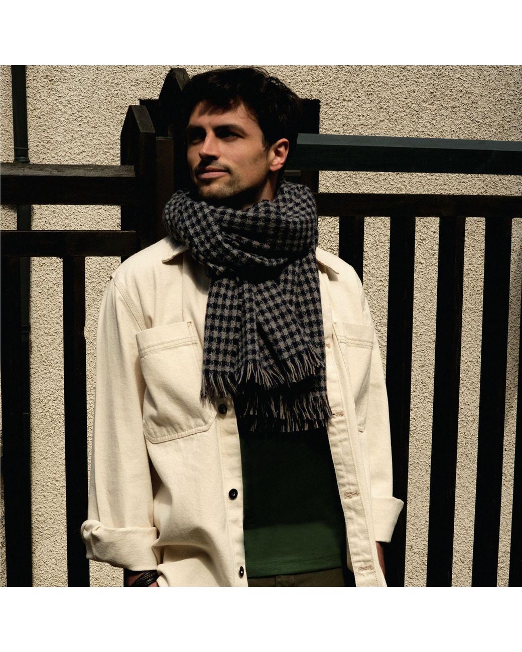 Kinalba Black Talisker Diamond Scarf for men