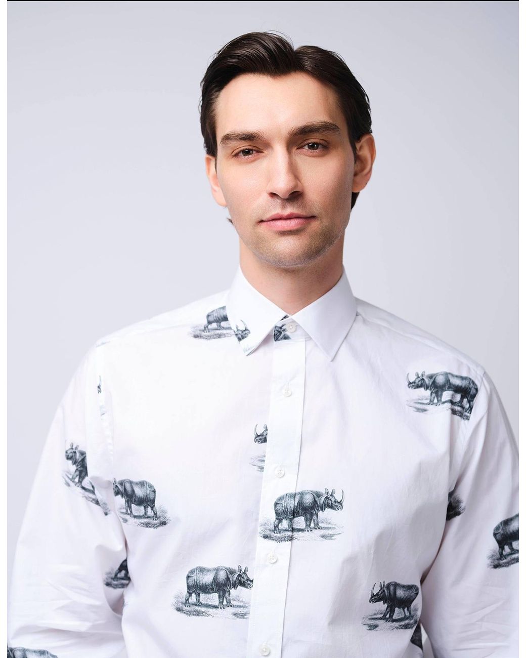 Gresham Blake White Rhino Shirt for men