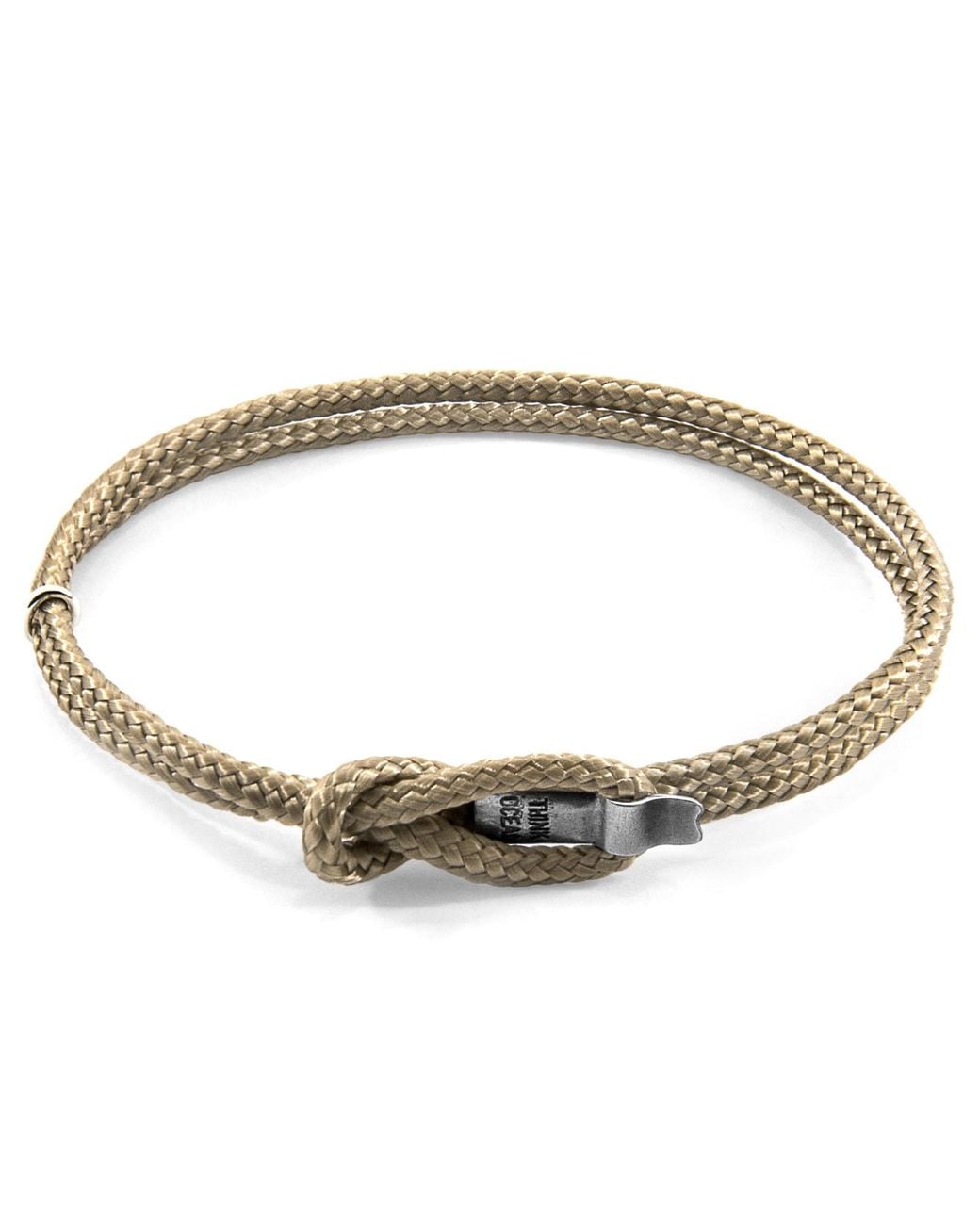 Anchor and Crew Metallic Recycled Marine Rope Silver Bracelet for men