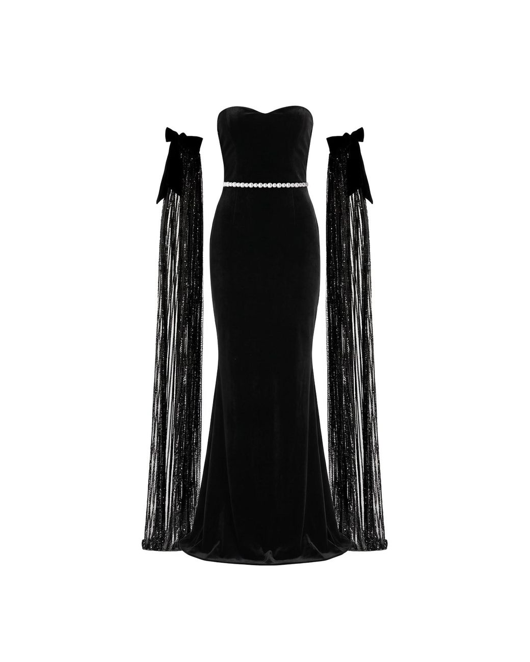 Nur Karaata Black Daisy Gown