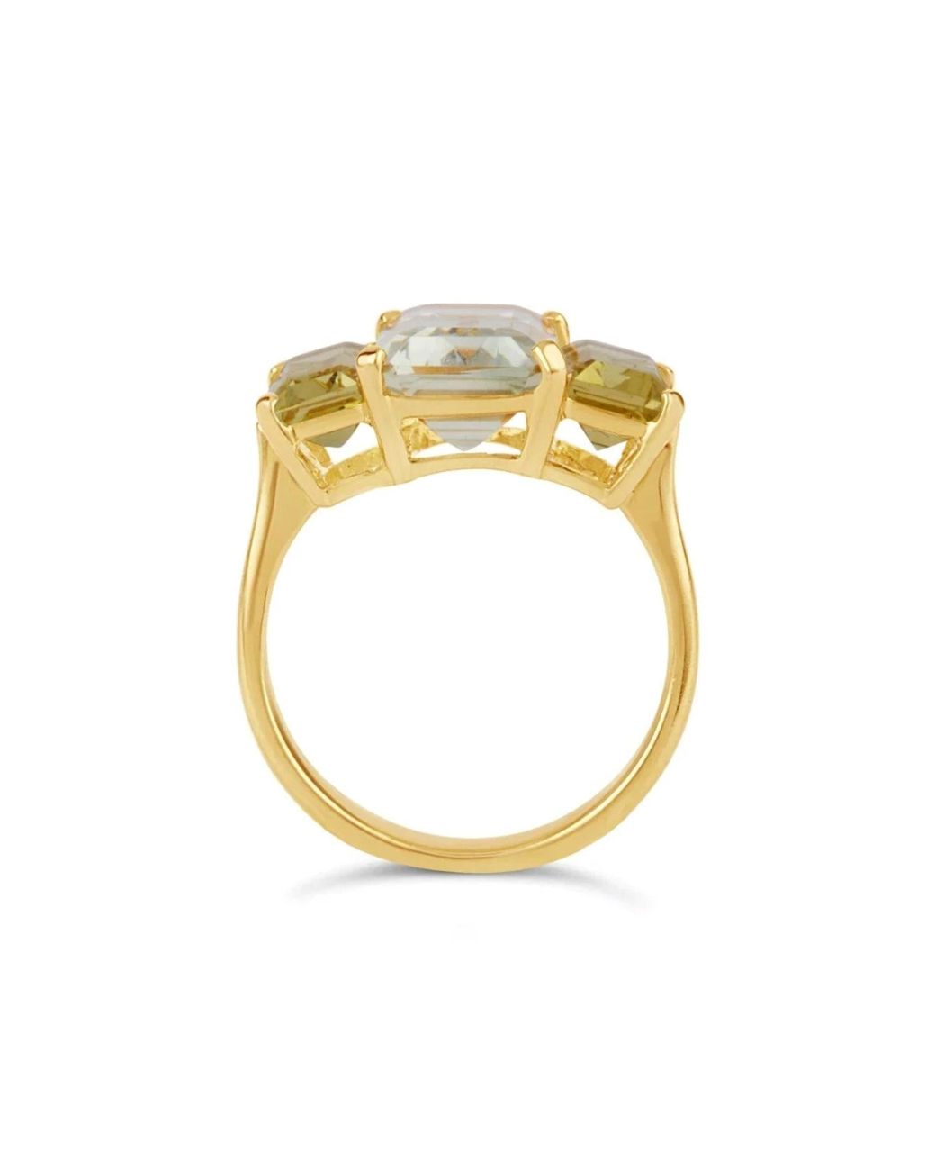 Dinny Hall Metallic Trinny Amethyst & Oro Verde Cocktail Ring