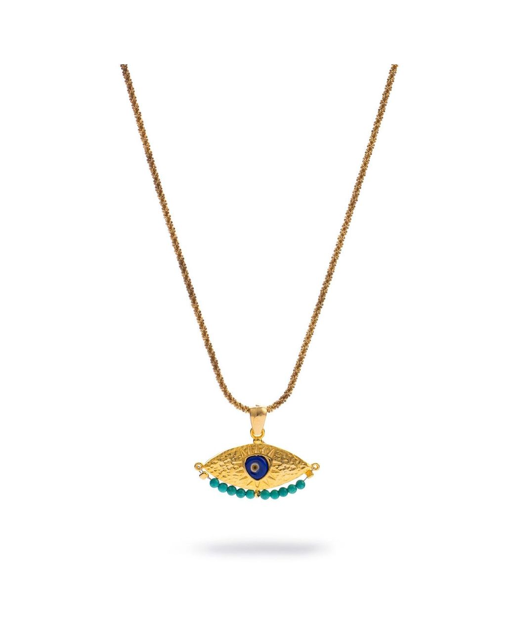 Ebru Jewelry Metallic Spiritual Aura Evil Eye Necklace