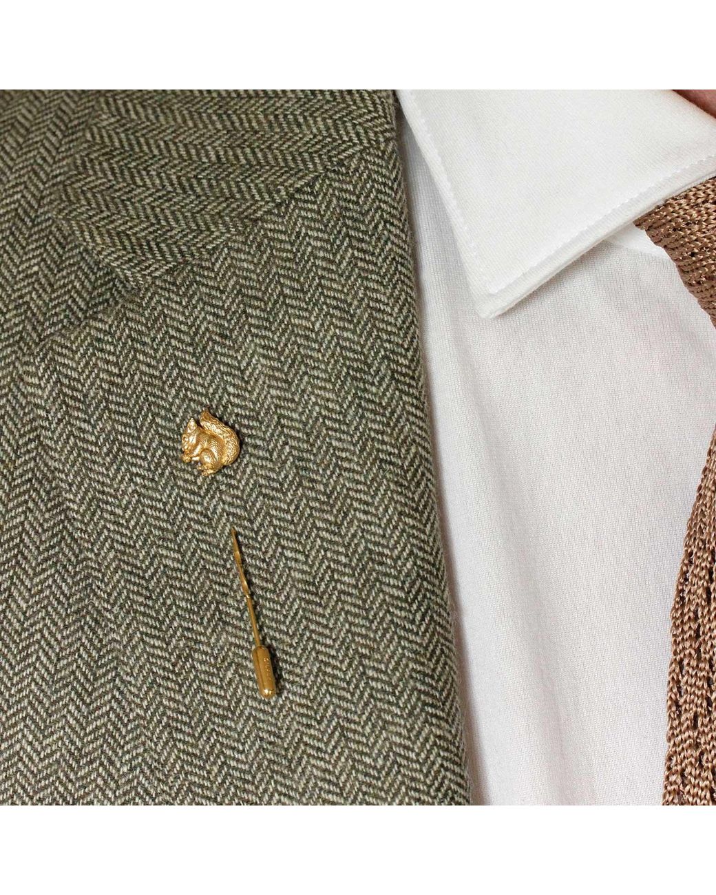Lee Renee Metallic Baby Squirrel Tie Pin for men