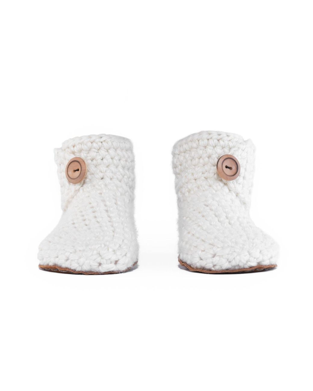 Kingdom of Wow White Artisan Made Boot Wool Slippers For