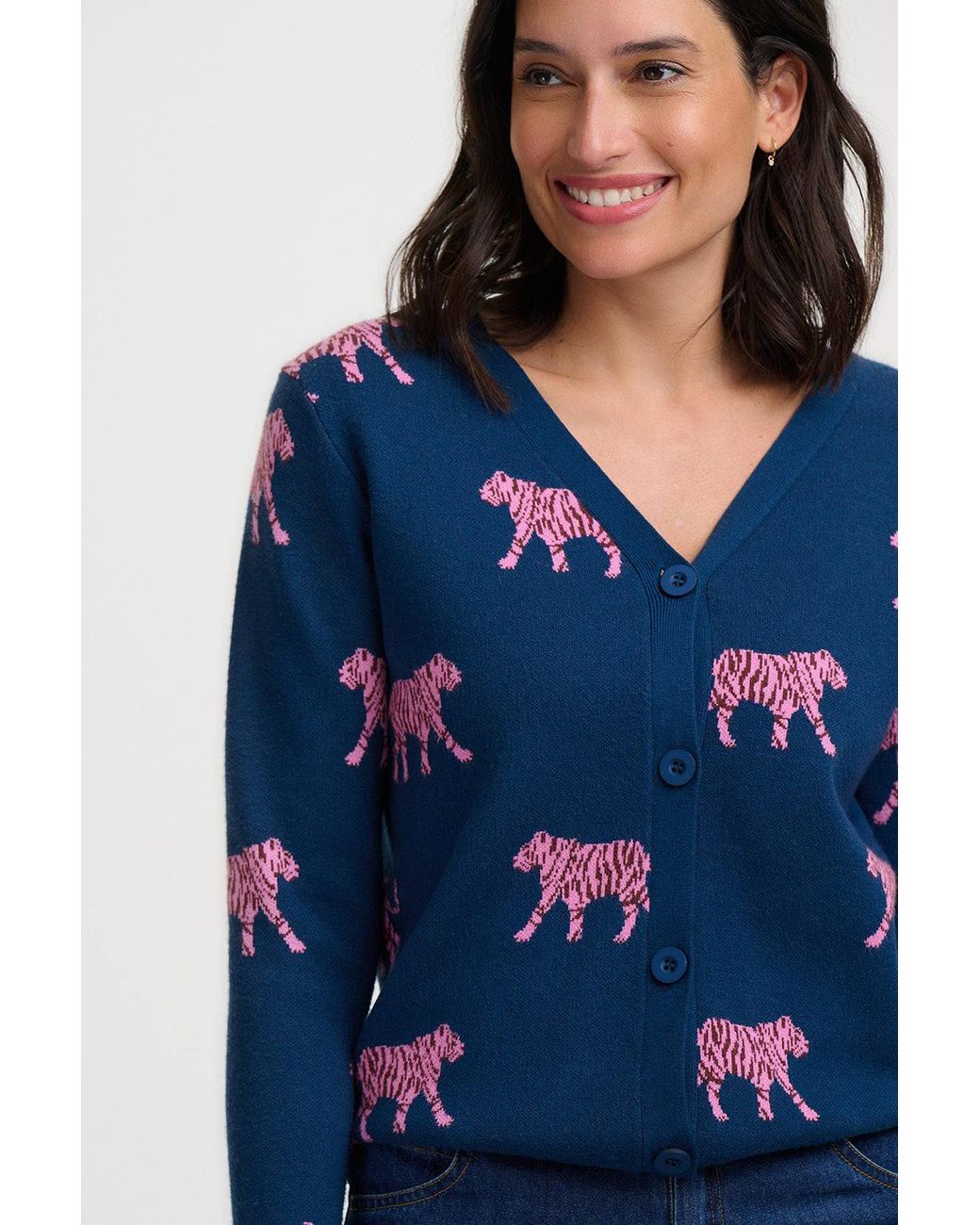 Sugarhill Blue Jennifer Cardigan Tiger