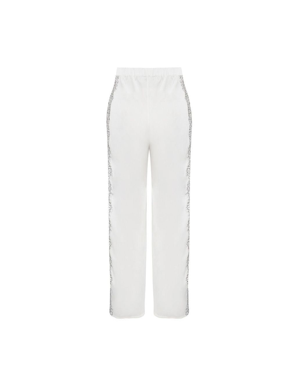Avenue 8 White Silk Lace Pants