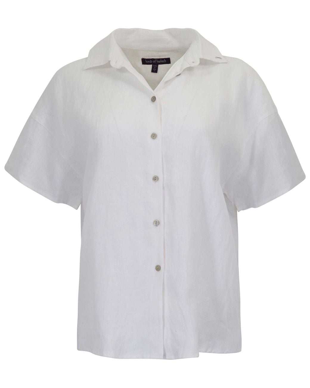 Lords of Harlech White Lara Linen Shirt