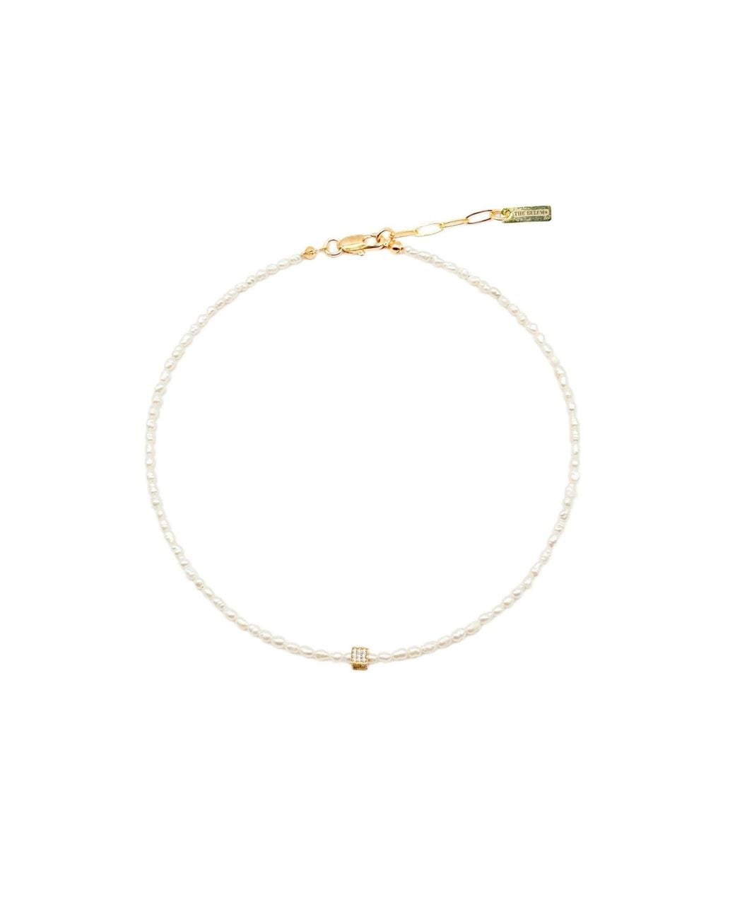 The Bulums White Minimaliste Dainty Natural Pearl Necklace