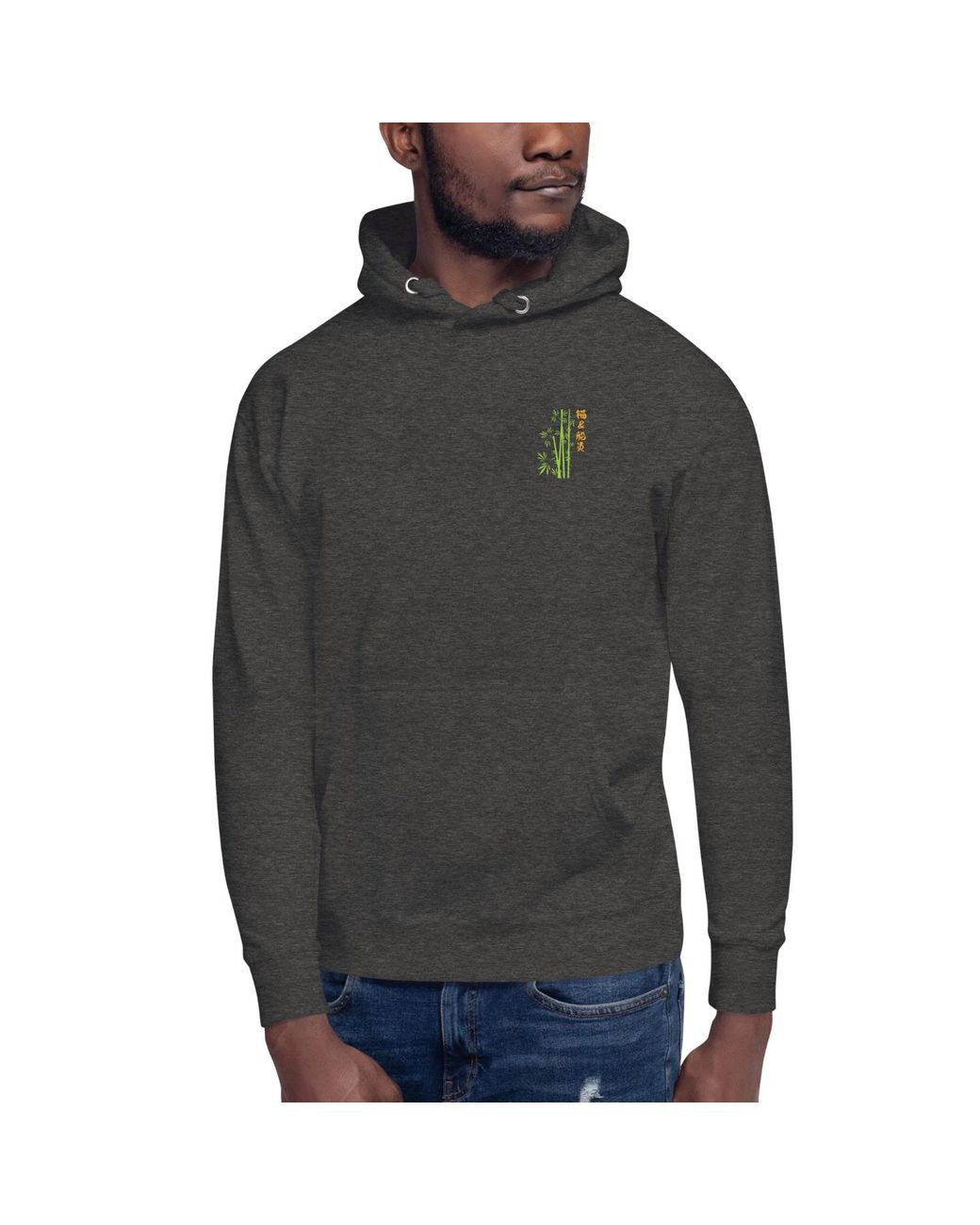 Anchor and Crew Gray Heather Great Wall Of China Landmark Cotton Blend Hoodie