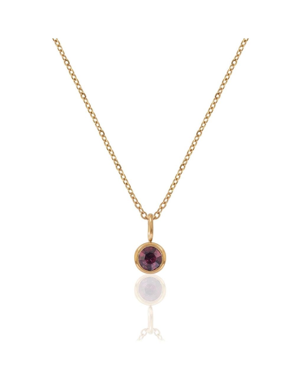 A Weathered Penny Metallic Birthstone Necklace