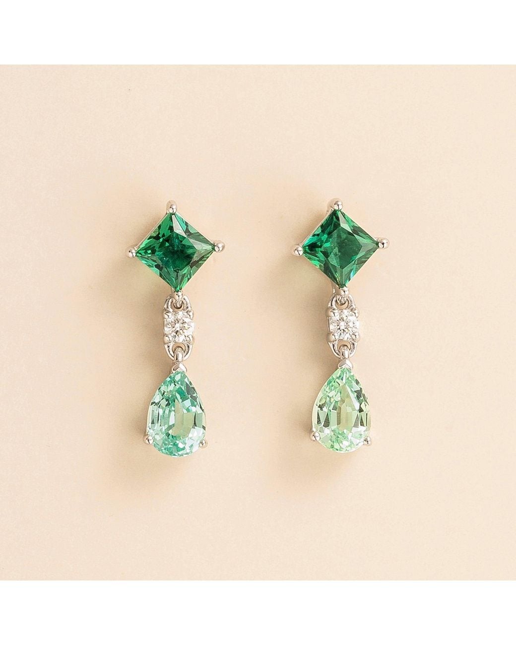 Juvetti Green Flamingo Earrings