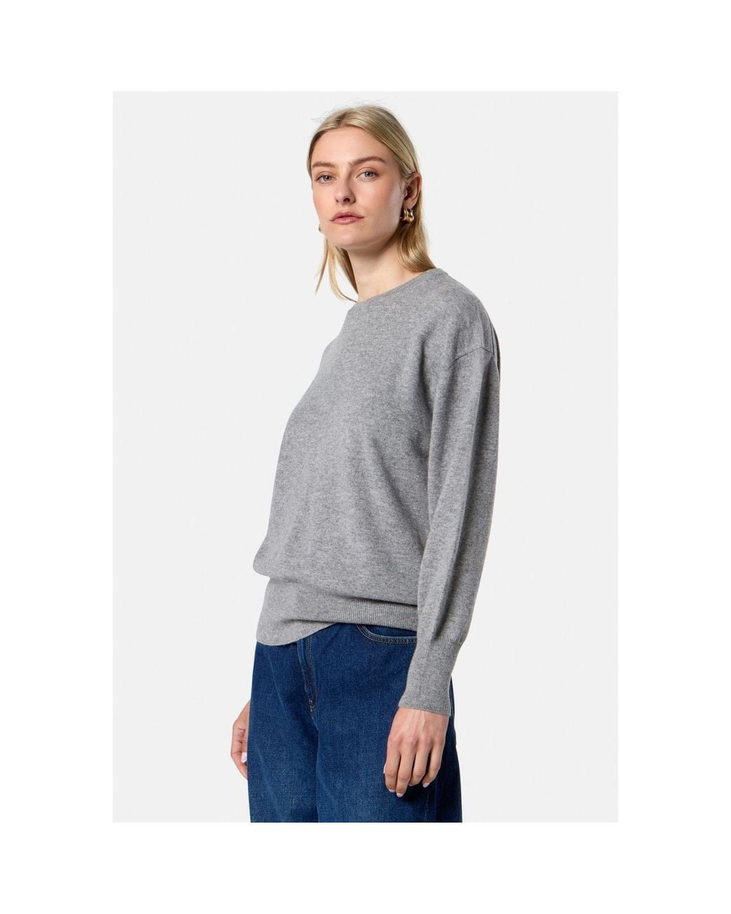 Helen Mcalinden Gray Carly Marl Cashmere Sweater