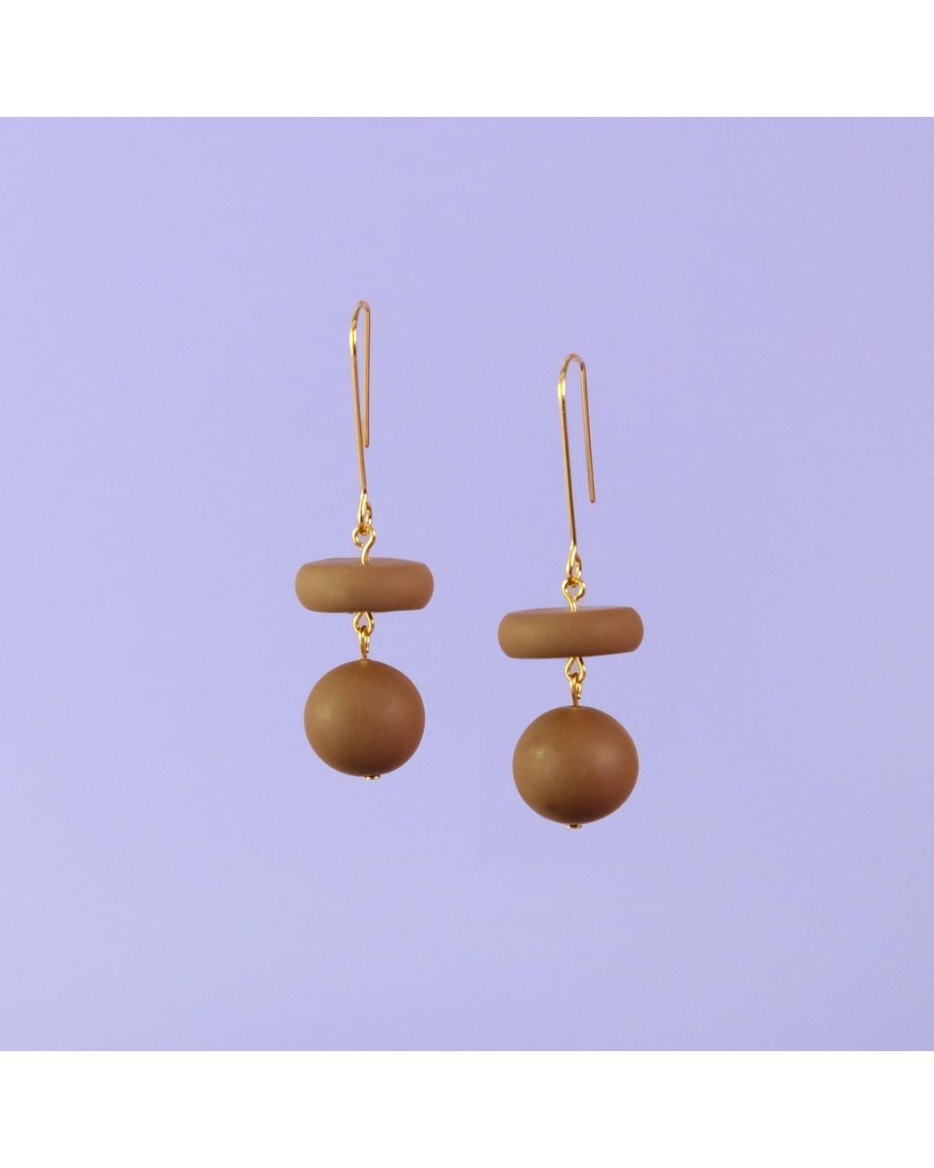 By Chavelli White Bead Dangle Earrings