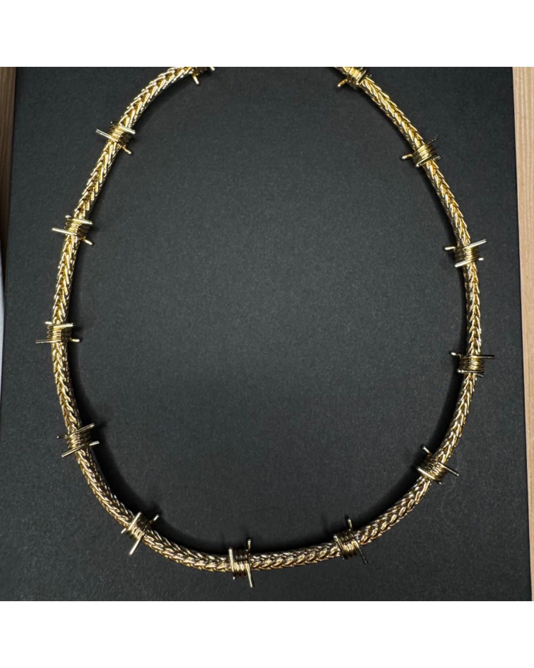 Urbane Jewelry Studio Metallic Barbed Wire Necklace