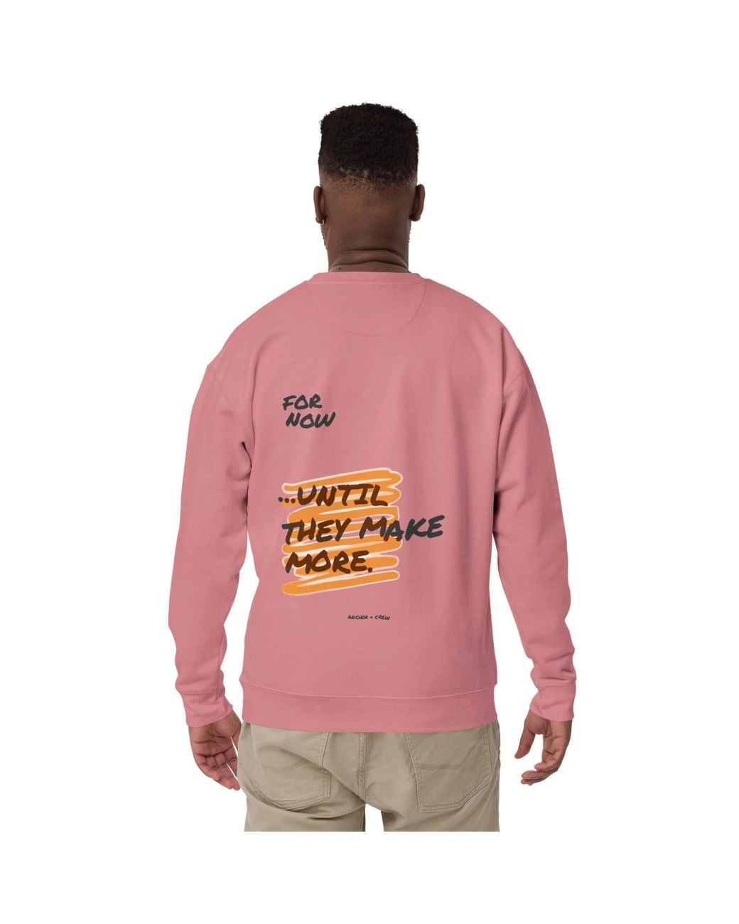 Anchor and Crew Pink Rose Limited Edition Annotations Organic Cotton Sweatshirt for men