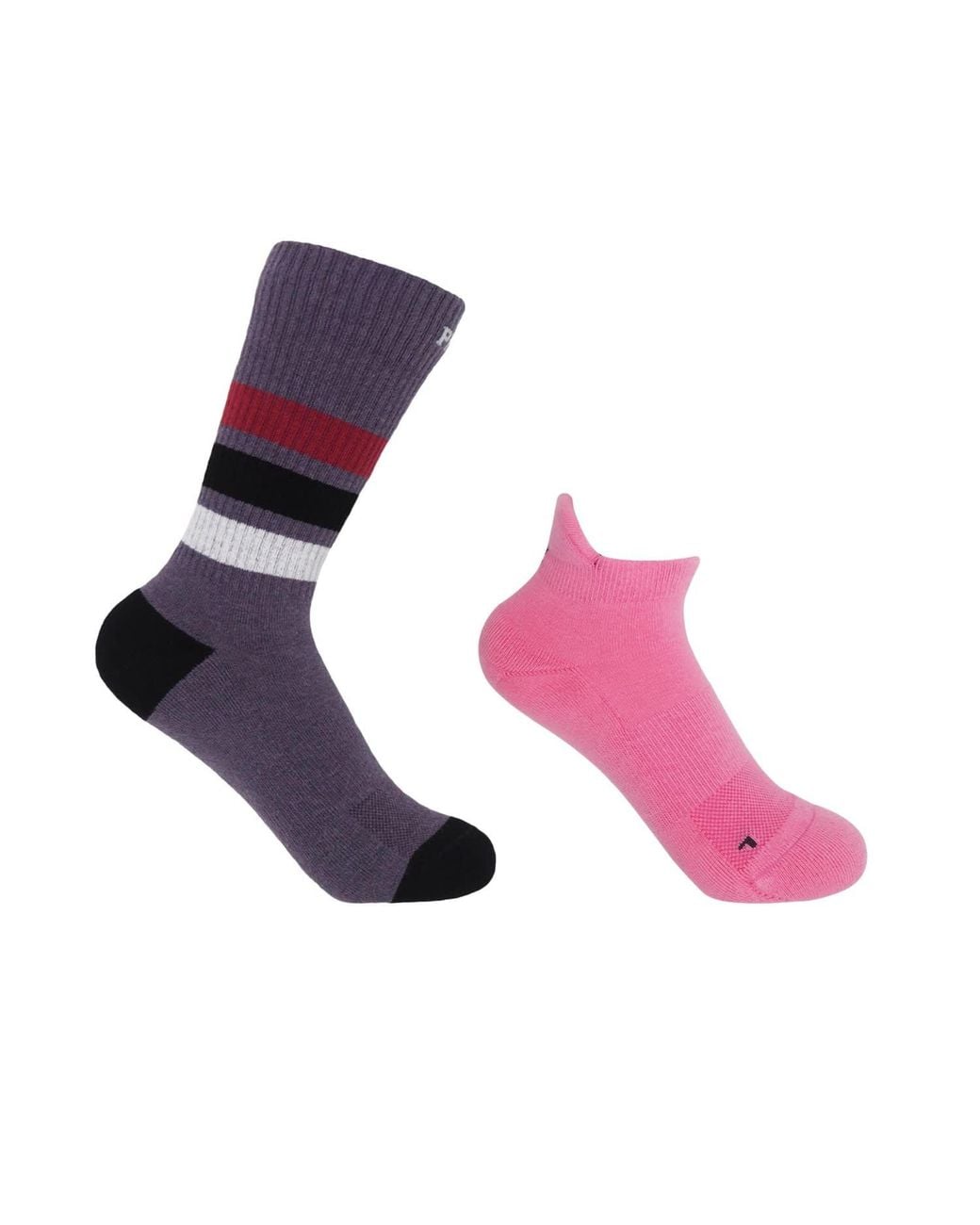 Peper Harow - Made in England Pink Striped Mauve & Trainer Luxury Sports Socks Bundle
