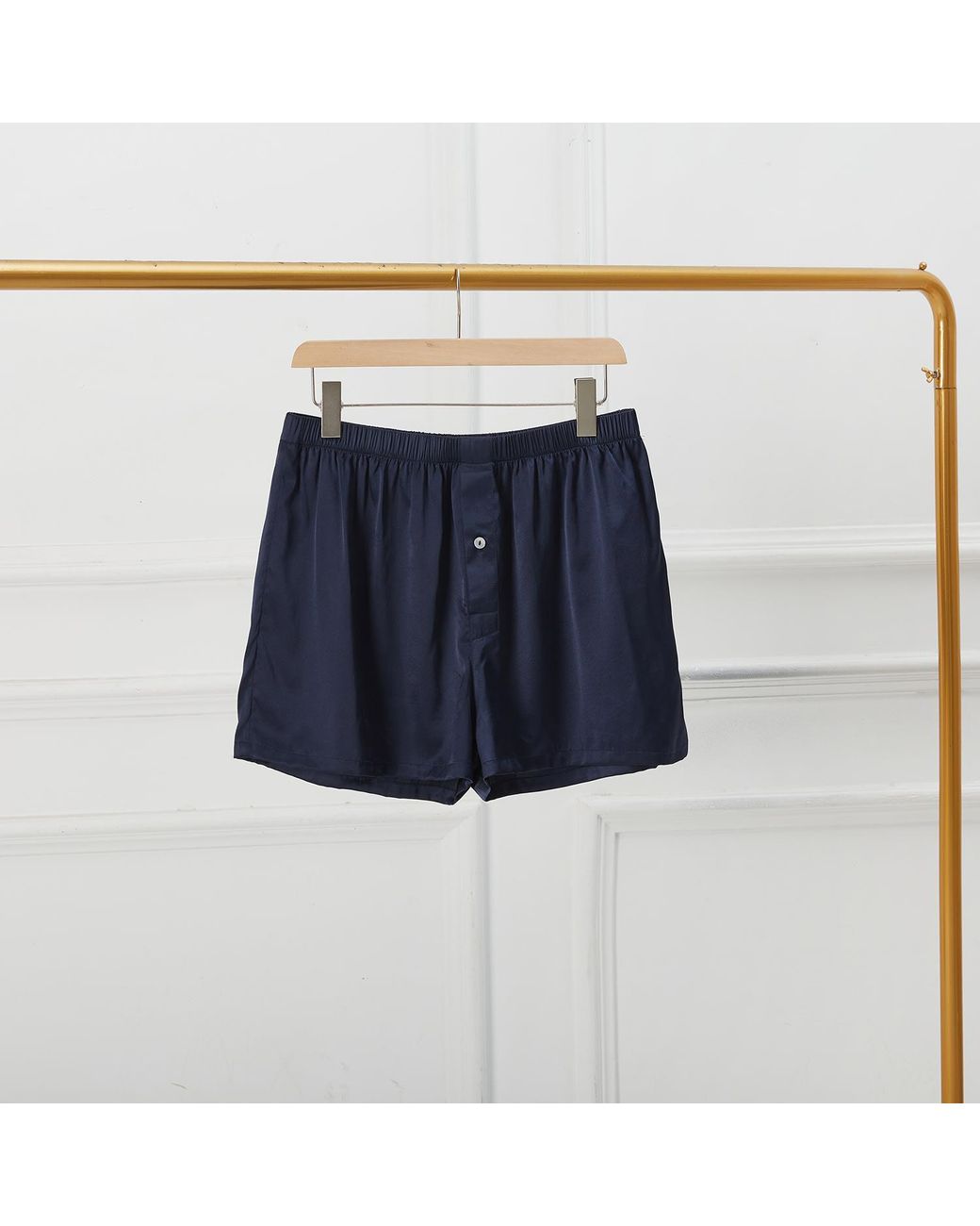Soft Strokes Silk Blue Pure Mulberry Silk Boxers for men