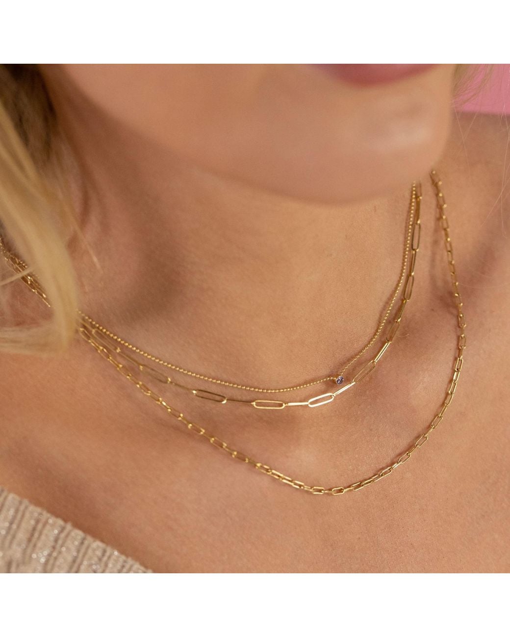 Maya Brenner Metallic Element Short Link Chain